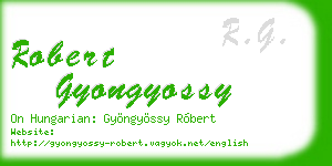 robert gyongyossy business card