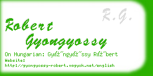 robert gyongyossy business card